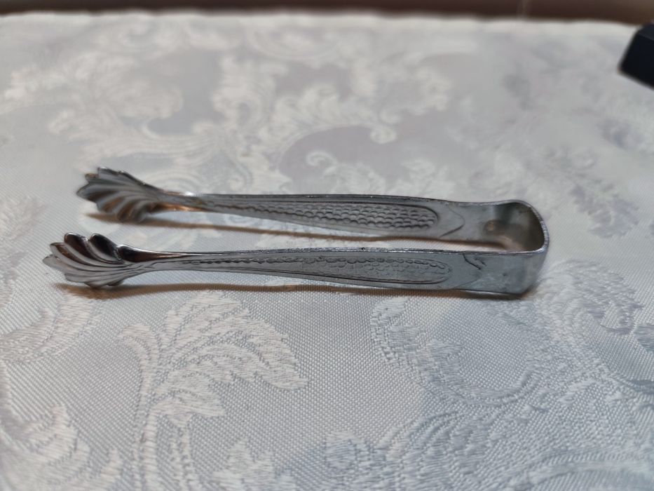 Małe Szczypce do Cukru / Lodu (10,5 cm) - Klasyczny Metal, Vintage