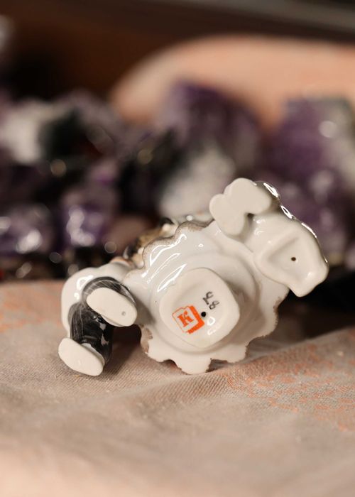 Вітажна порцелянова статуетка з пари «Лампочка Ілліча»