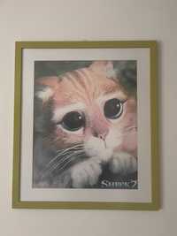 Quadro com estampa de gato Shrek