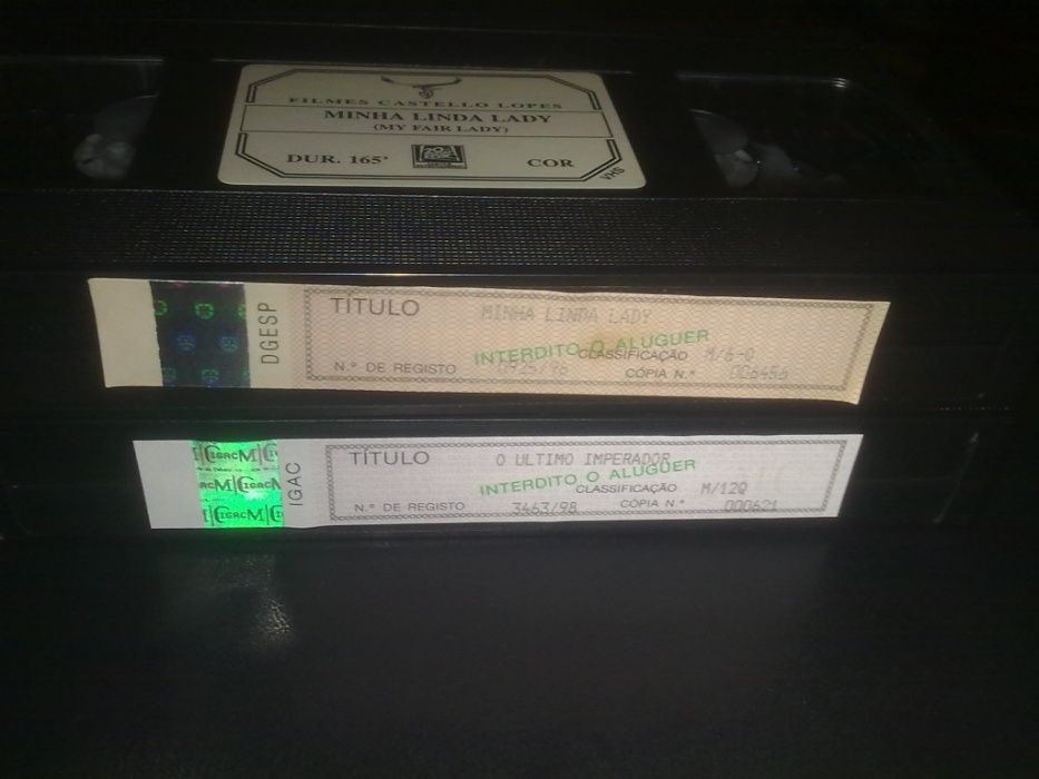 VHS My Fair Lady e o Último Imperador e outros