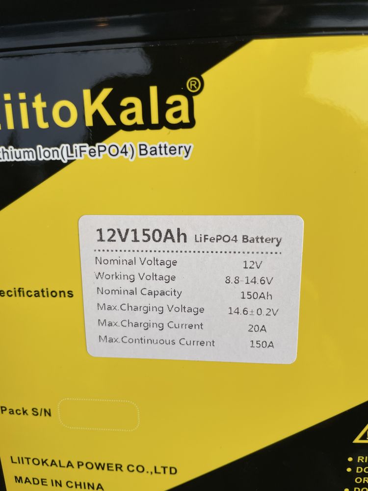 Акумулятор LiitoKala (LiFePo4) Литий-железо-фосфатный АКБ 12,8V 150ah