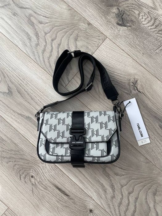 Сумка-Месенджер Karl Lagerfeld Monogram | White | Trend 2025 | Top |