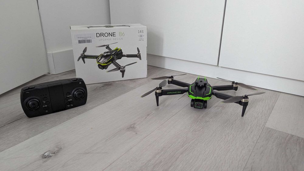 Дрон B6 4К-6К HD, GPS FPV, БК мотори. квадрокоптер до 300м польоту