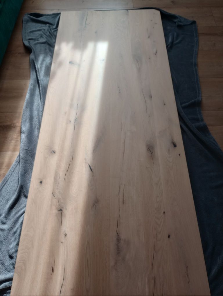 Blat drewniany do stołu dębowy lite drewno 80x200