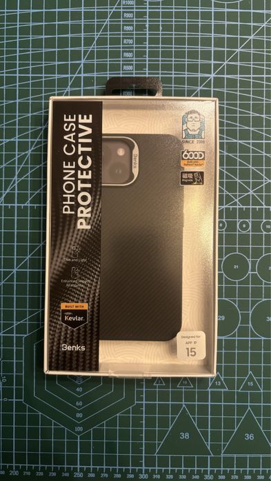 Etui Case Iphone 15 Kevlar Carbon MagSafe Benks