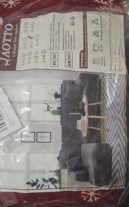 Świąteczny pokrowiec na narożnik