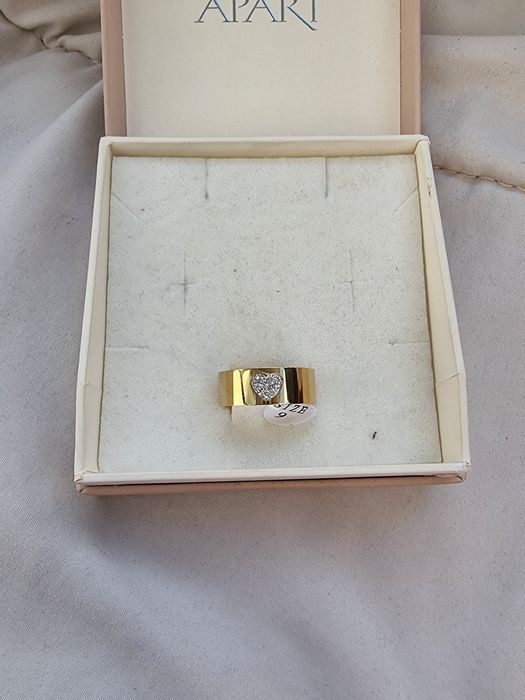 Okrągły gruby pierścionek  damski stal chirurgiczna rozmiar 9