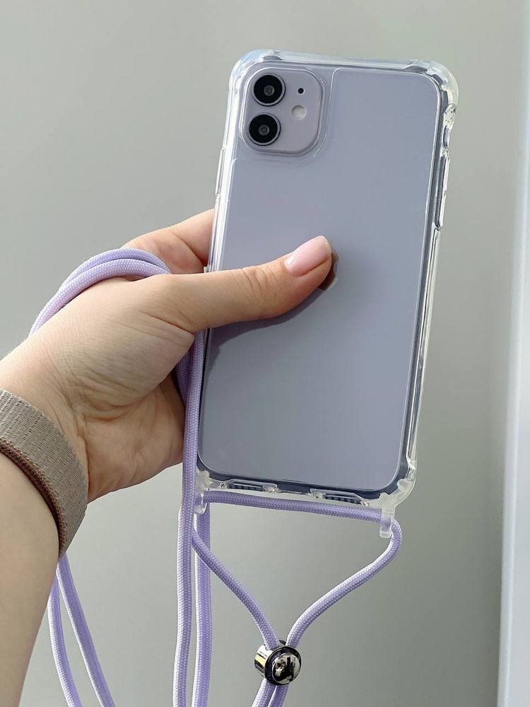 Прозорий чехол на шнурку crossbody iphone 15 pro max на веревке чохол