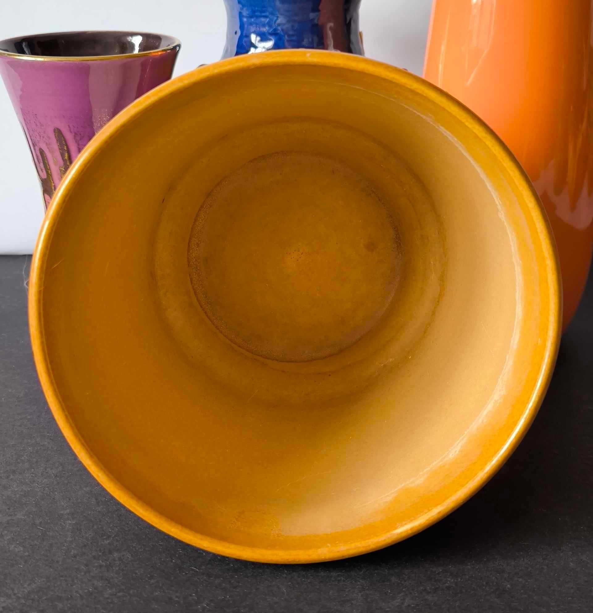 Stara niemiecka osłonka ceramiczna doniczki, Design WGP Vintage