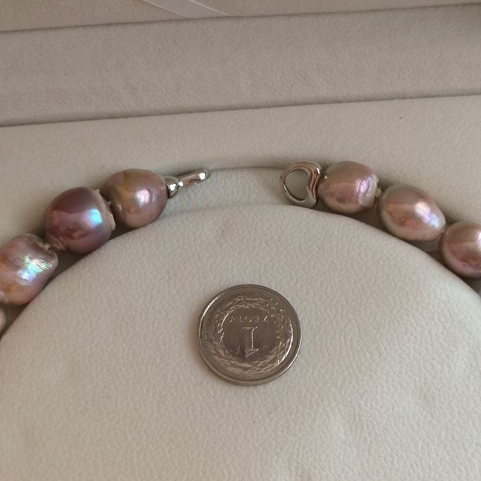 Perły naturalne naszyjnik 12-15mm