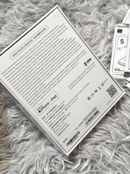 2x Instax Drukarka do mini zdjęć z telefonu Photo Printer + 50 arkuszy