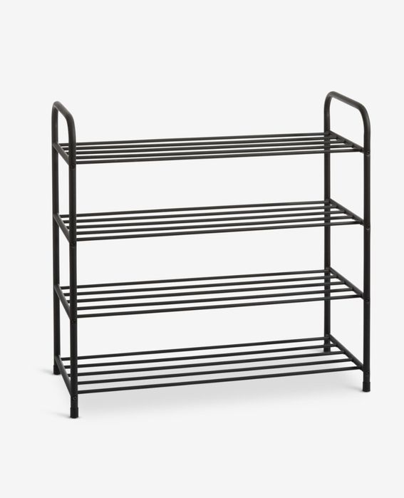 Regał na buty - 4 półki czarny