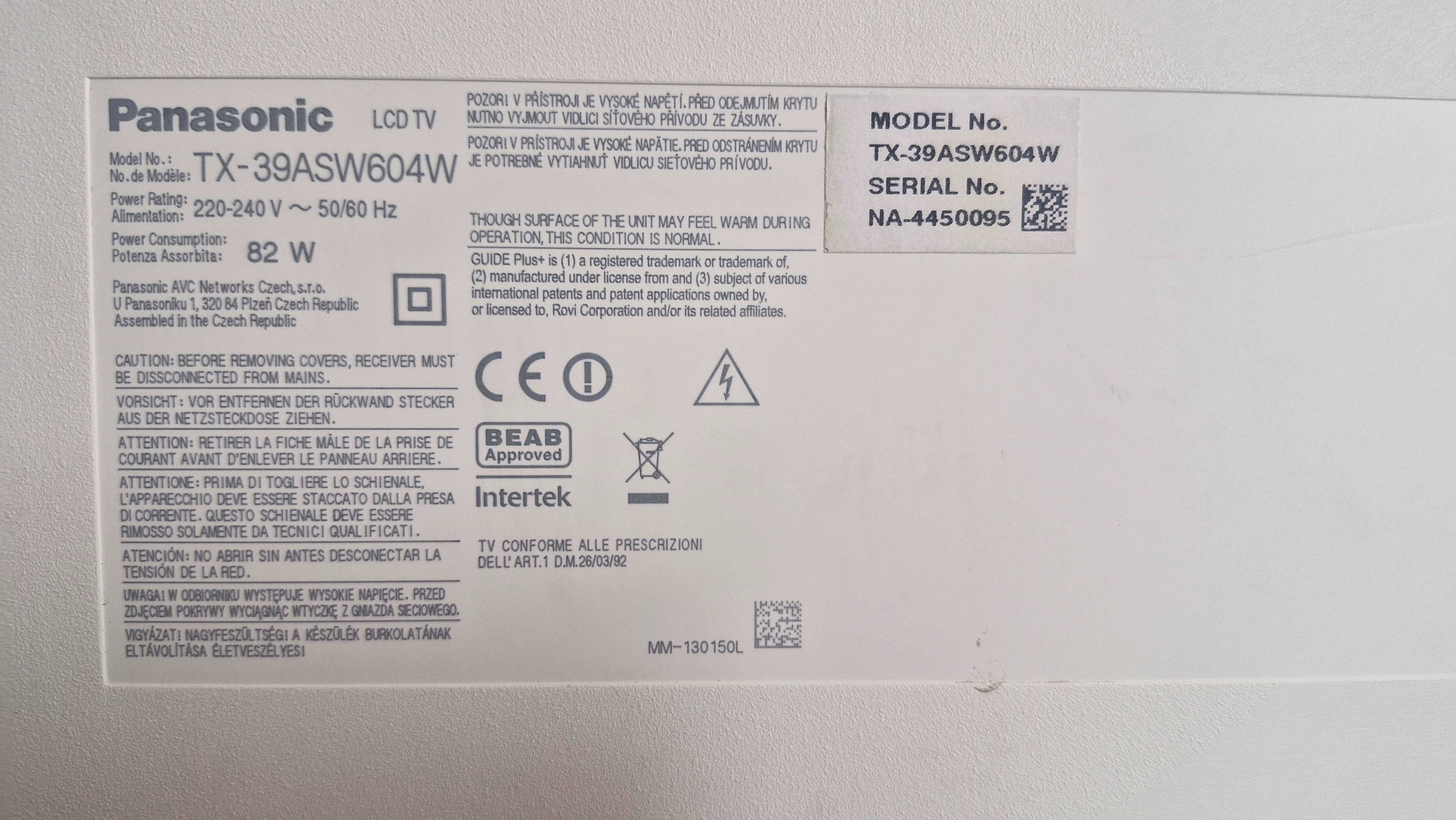 телевізор "39" Panasonic TX-39ASW604W