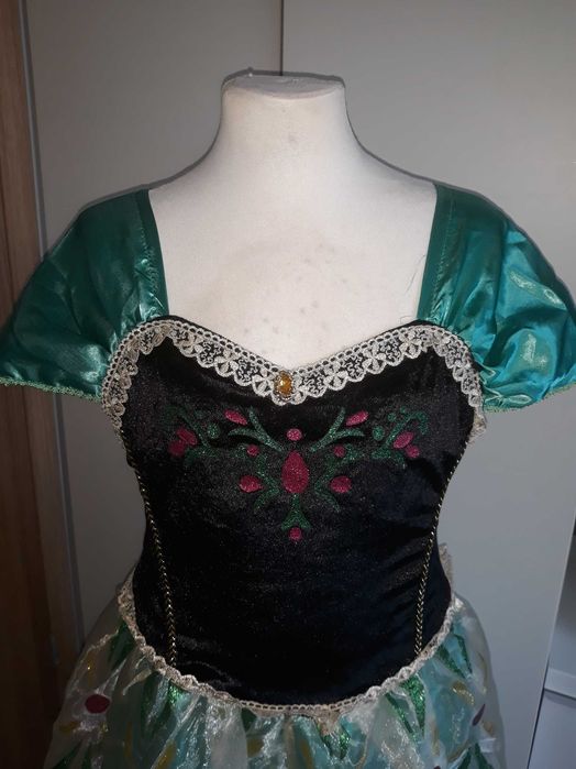 NOWY strój karnawałowy ANNA ANNY Kraina Lodu Frozen kostium 134/140 1