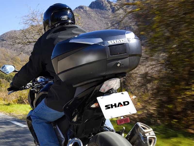 Nowy Kufer motocyklowy SH48 SHAD dark grey płyta oparcie nakładka