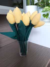 Bukiet tulipanów z materiału, 13 szt, ręcznie robionych