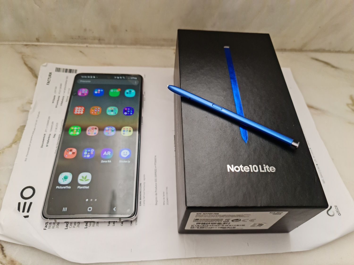 Samsung note 10 lite com factura