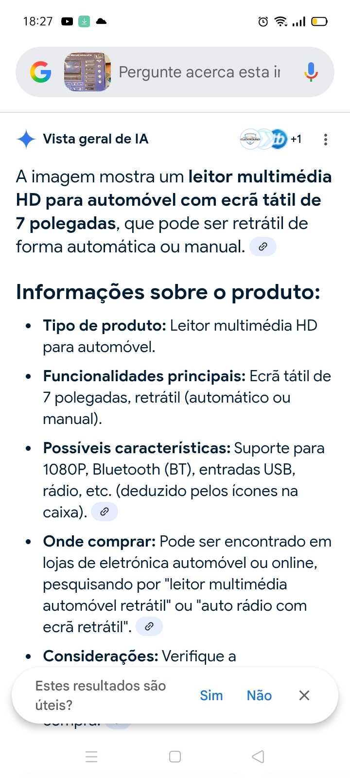 Leitor Multimédia HD 141€. Oportunidades