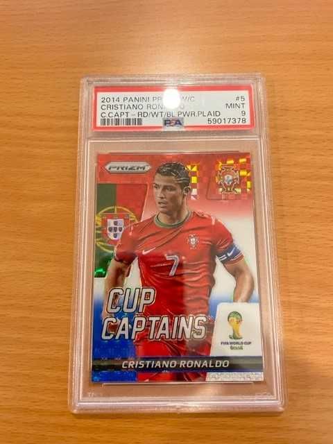 Cristiano Ronaldo 2014 Prizm Cup Captains PSA 9