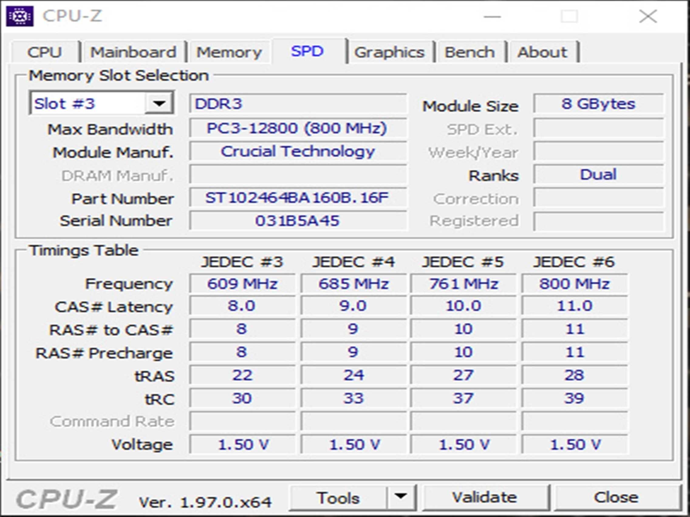 DDR3 8GB SpecTek CruciaL 12800 -Komputer