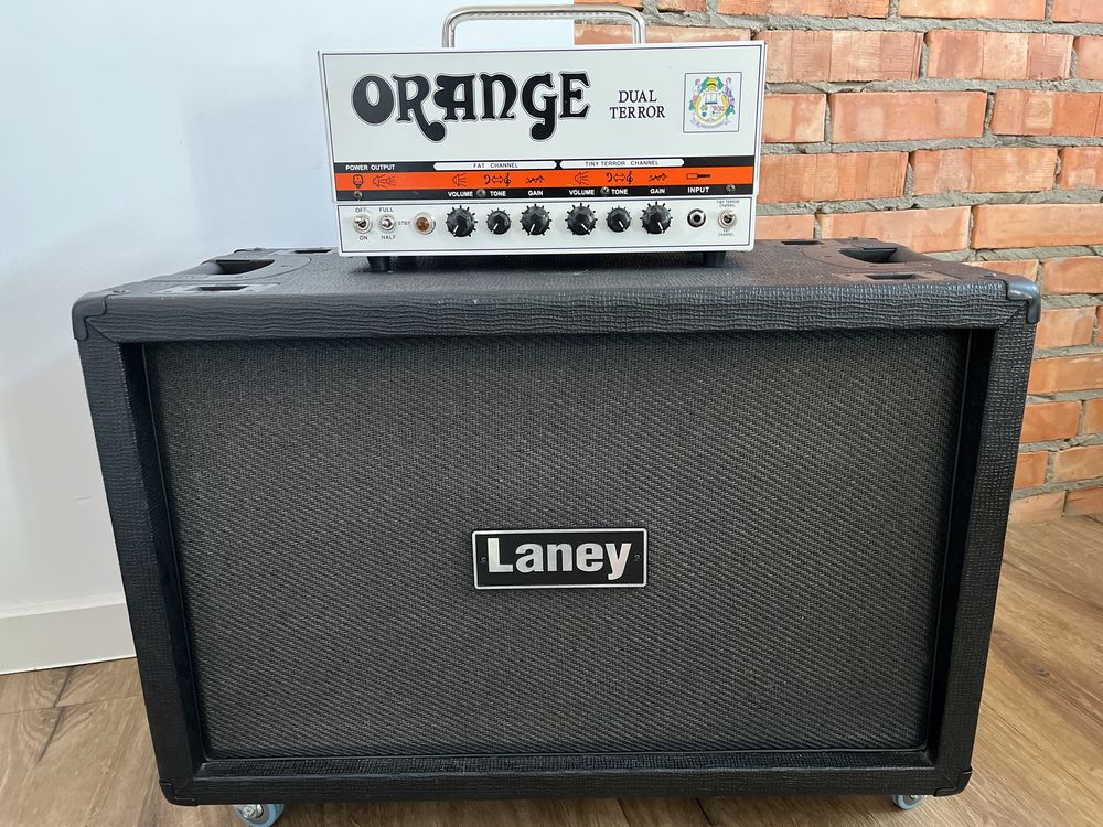 Orange dual terror + kolumna Laney IRT212 - pełna lampa, pętla efektów