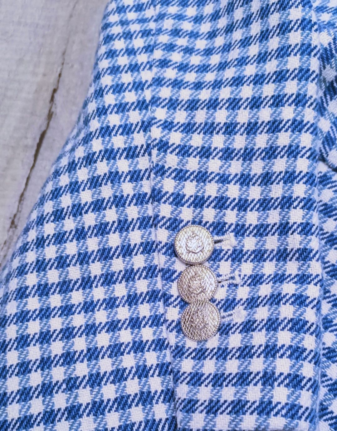 Zara 78% bawełna garnitur zestaw marynarka dwurzędowa + szorty spodenk