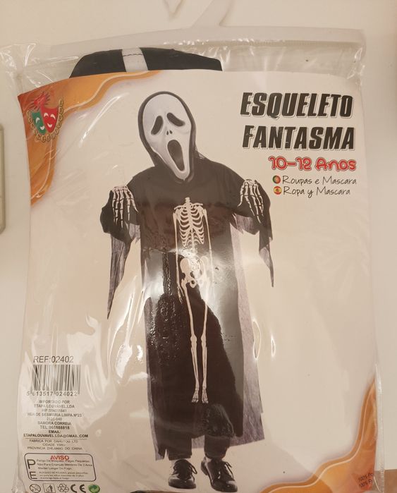 Fato de esqueleto 10-12