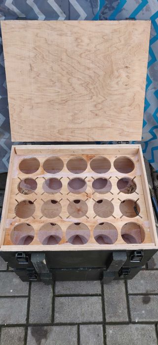 Деревянный армейский военный ящик, сундук