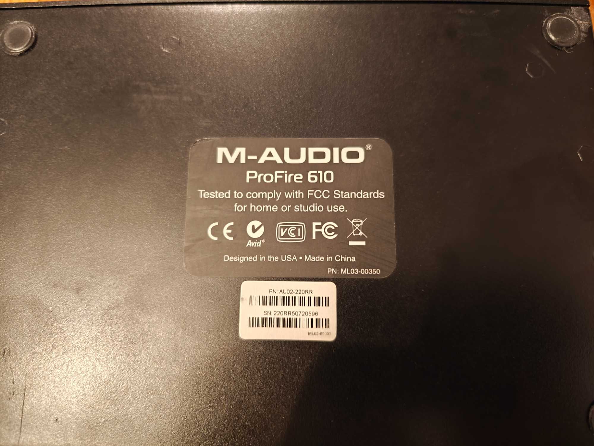 M-Audio ProFire 610 interfejs audio karta dźwiękowa