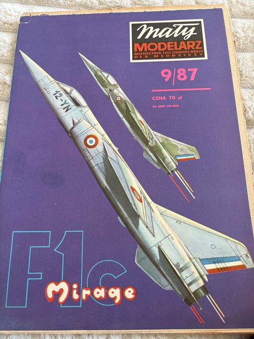 Mały Modelarz samolot Mirage  F1 nr 9/87