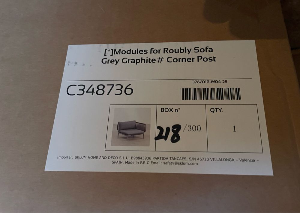 SKLUM Roubly Moduł narożny fotel ogrodowy