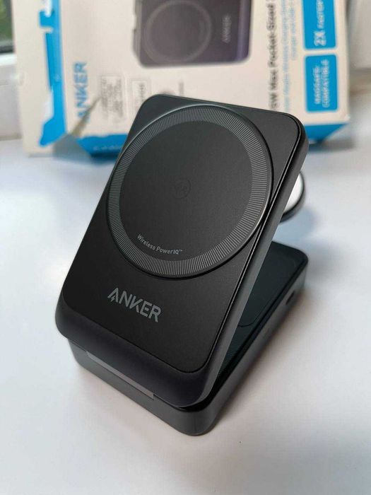 Док-станція Anker MagGo 3 в 1, зарядна станція MagSafe Apple підставка
