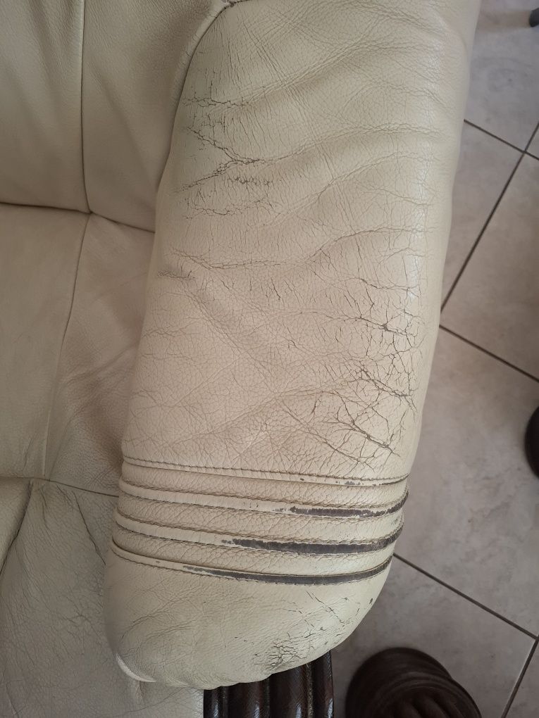 Narożnik i fotel Kler dąb skóra
