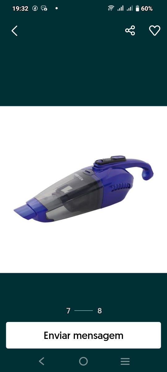 Aspirador vertical sem fios 2 em 1