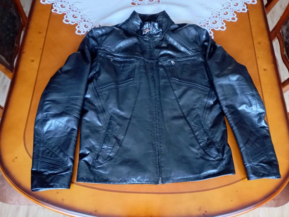 Чоловіча натуральна шкіряна куртка