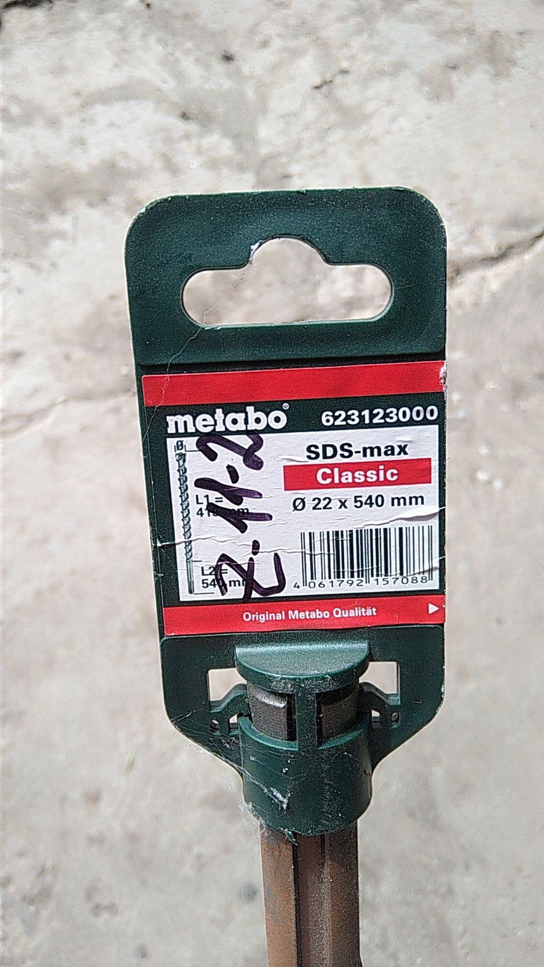 Бур Metabo SDS-Max, Classic 22х540