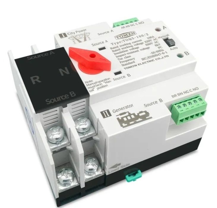 АВР Автоматический переключатель сеть-генератор, инвертор 2/125А