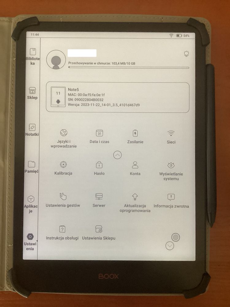 Tablet Onyx BOOX Note 5