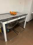 Mesa de cozinha em vidro com 3 cadeiras