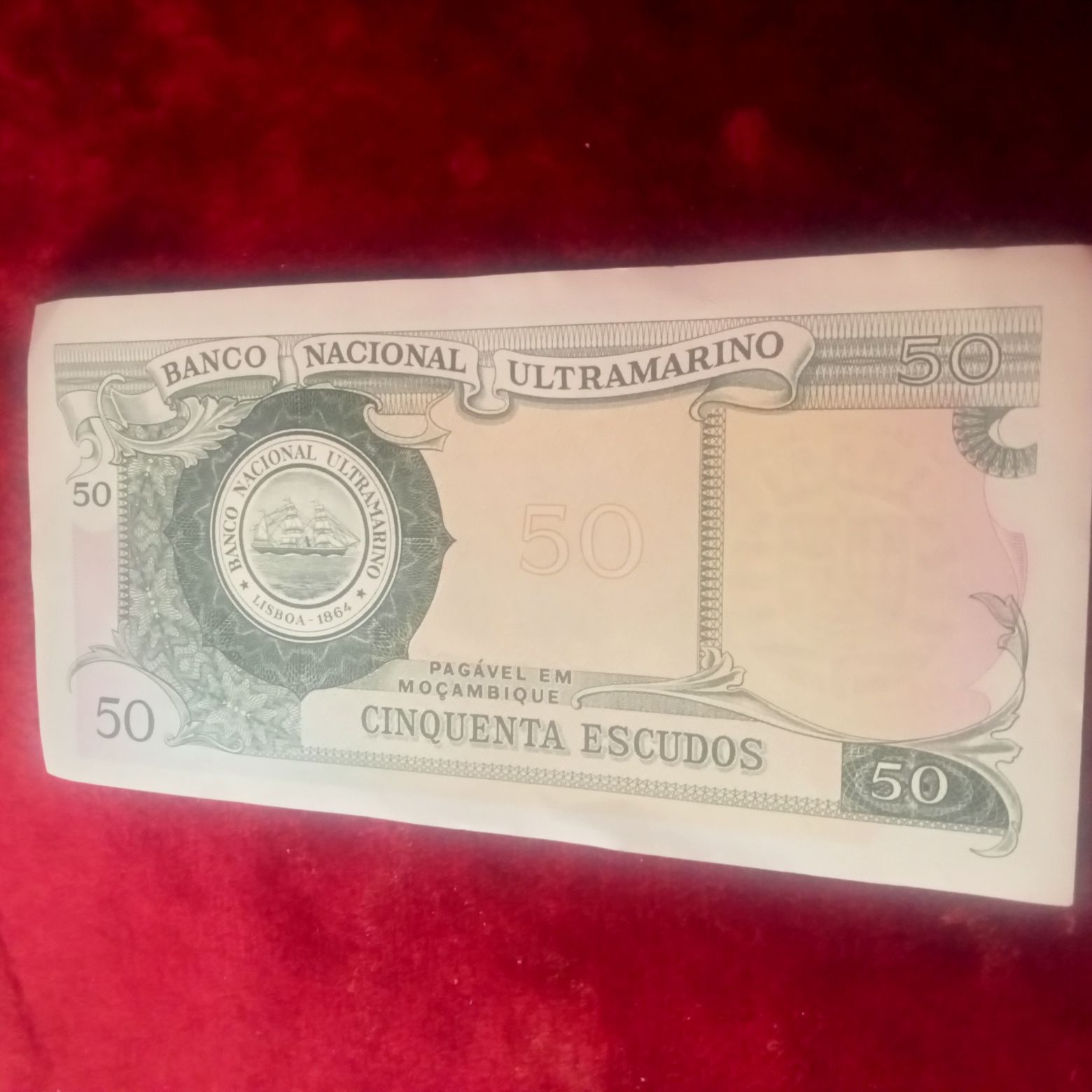 Nota 50 escudos Mocambique