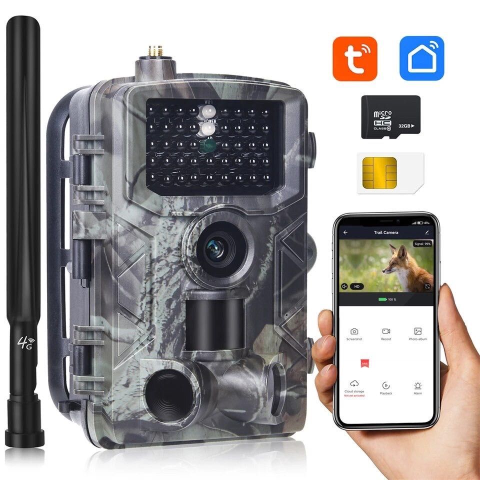 Фотопастка вулична Toya HC-808 30MP 2K відео 4G IP66 Trail Camera