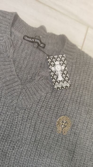 Платье туника крупная вязка кресты декор