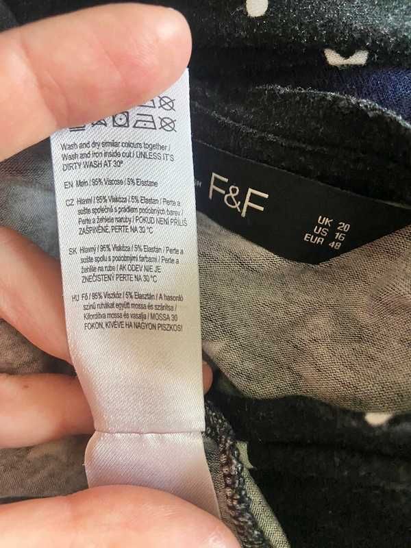 48 50 f&f sukienka 7/8 maxi dluga gwiazda star oversize xxl +size