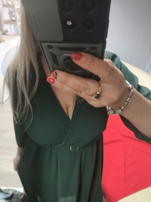 Piękna długa sukienka firmy zieleń Pisa s m l xl XXL