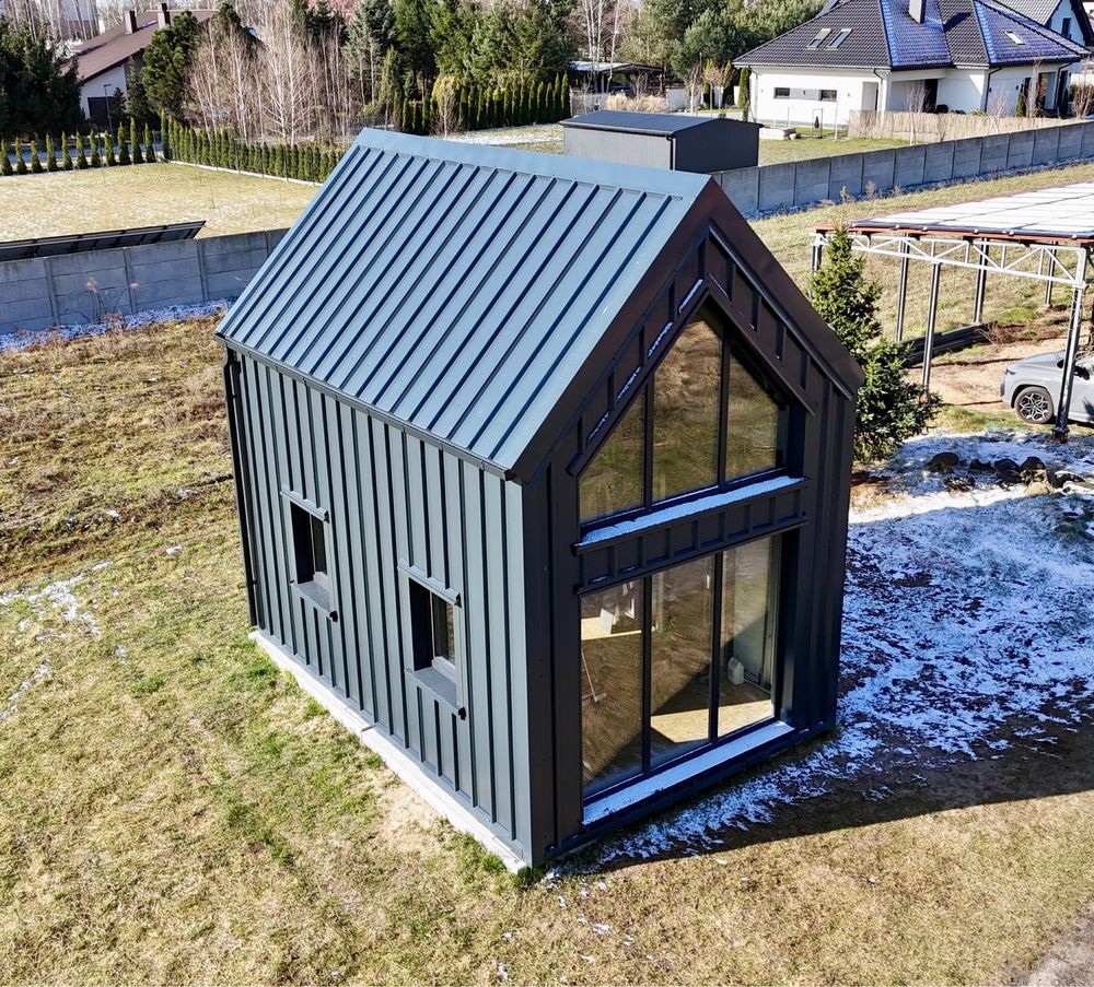 Dom modulowy 80m2, konstrukcja stalowa, plyta pir