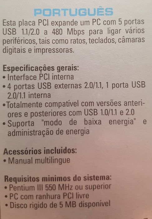 Extensão de USB 2.0 4-1