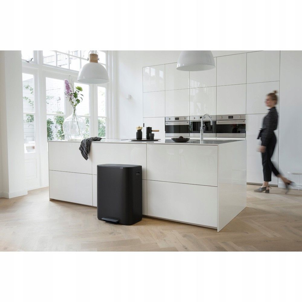 Kosz Na Śmieci Stal Nierdzewna Brabantia 2X30L Czarny (Delikatna Rysa)
