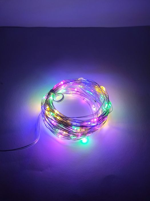LED гірлянда 5м / 10м USB — тепле / різнокольорове світло