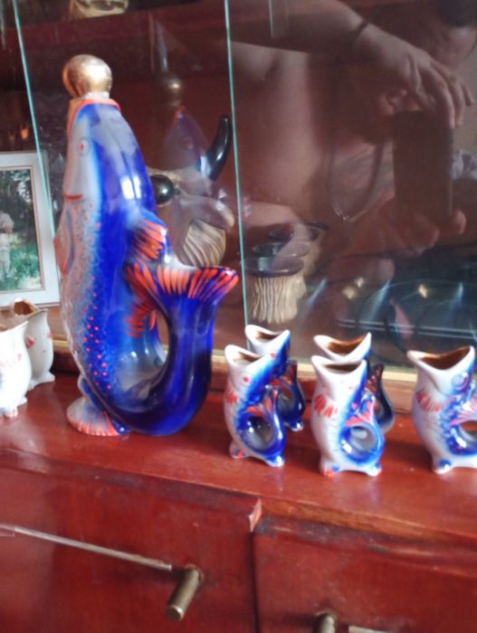 фарфоровый сервиз рыбки СССР