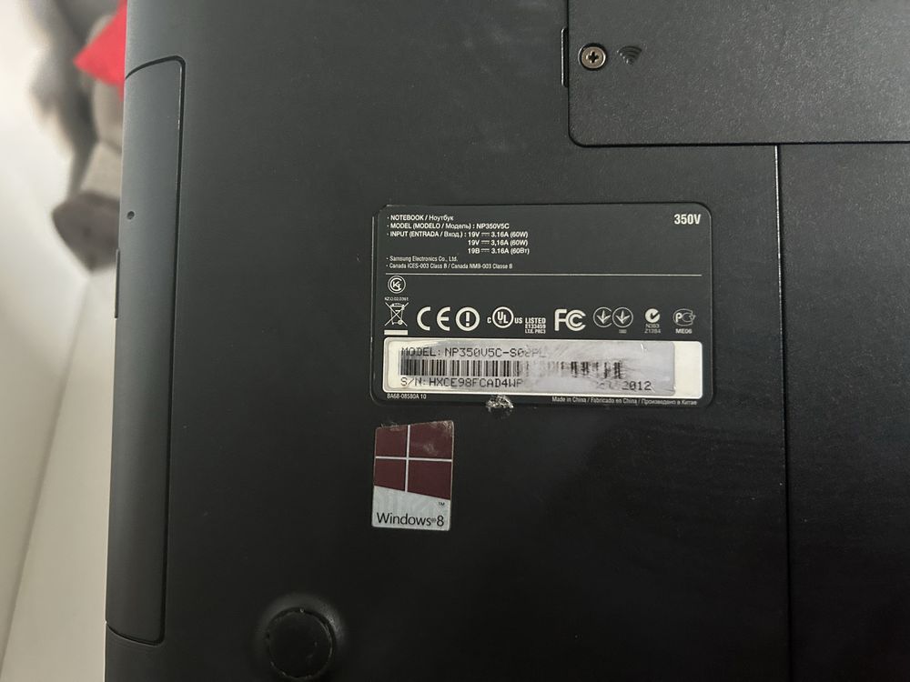 Laptop samsung NP350V5C-S08PL 15,6 cali 120GB SSD 6GB RAM